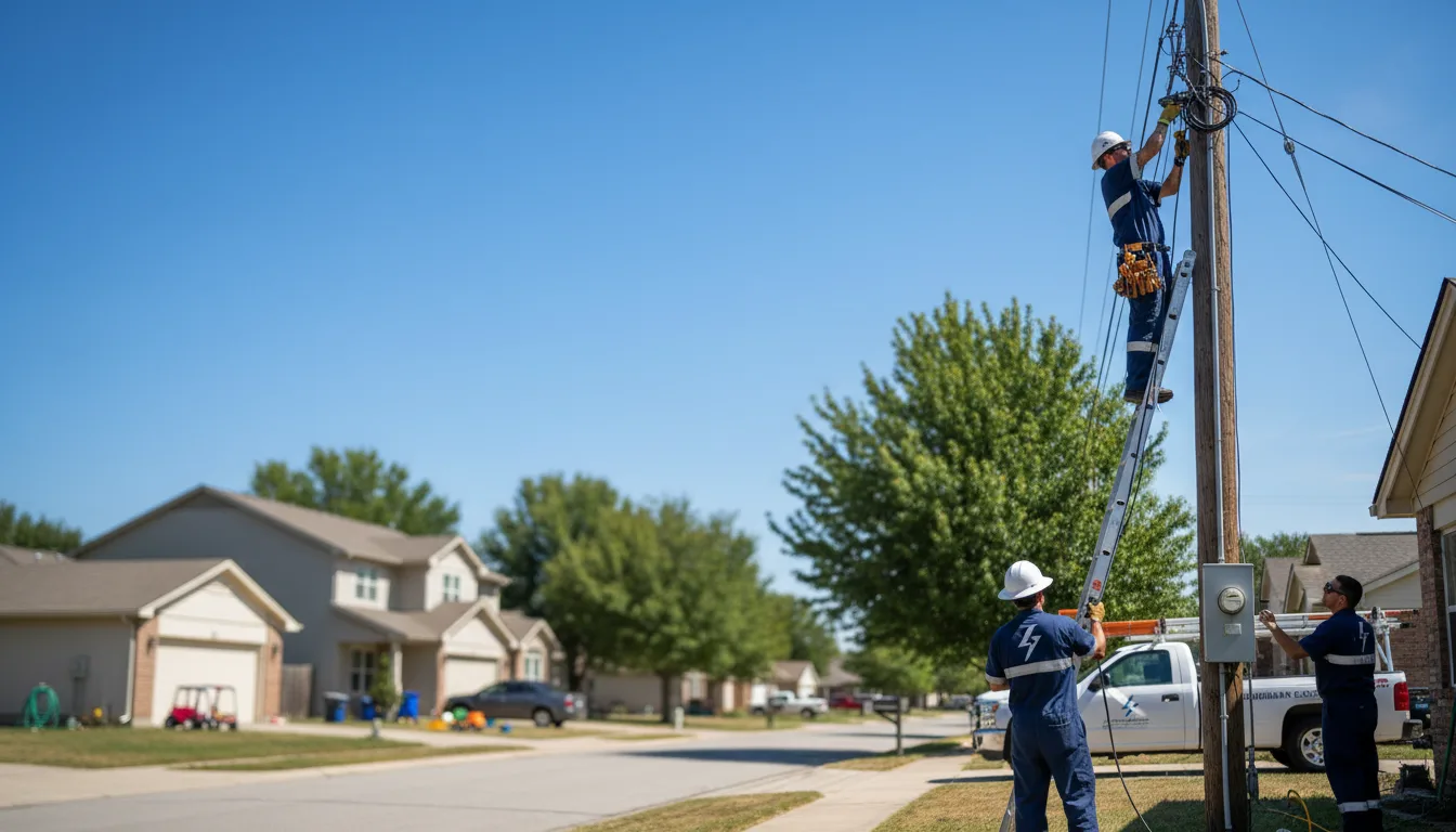 Residential electrician providing installation services in Lewis, KS